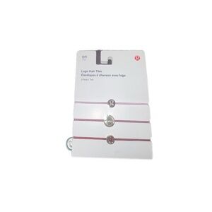 lululemon athletica Pink Gradient Logo Hair Ties - 3 Pack